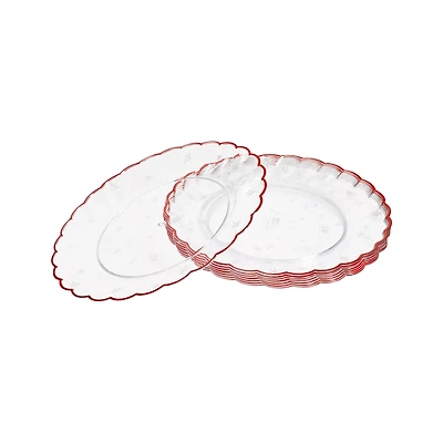 7.5" Red Scalloped Plastic Plates, 8ct. by Celebrate It™