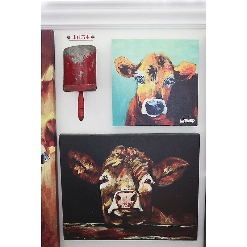 Canvas Cow Image Wall Décor