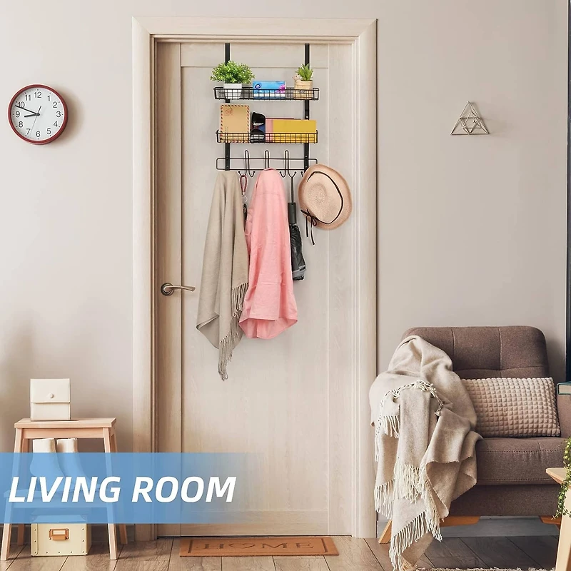 NEX™ Over the Door Basket Hook Organizer