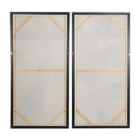 Abstract Light Gray Lines Framed Wall Art Set