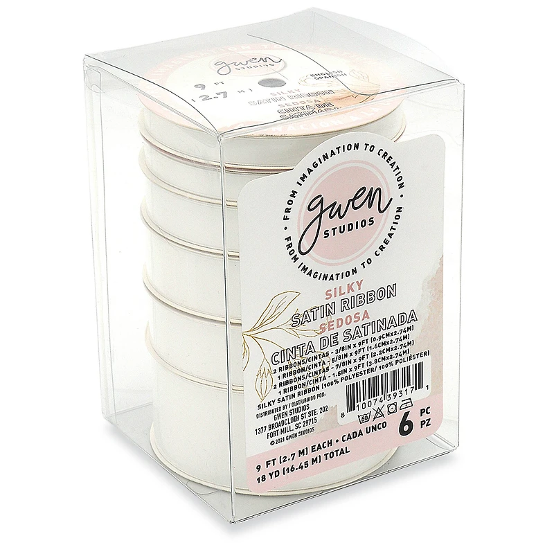 Gwen Studios 18yd. Satin Ribbon Set