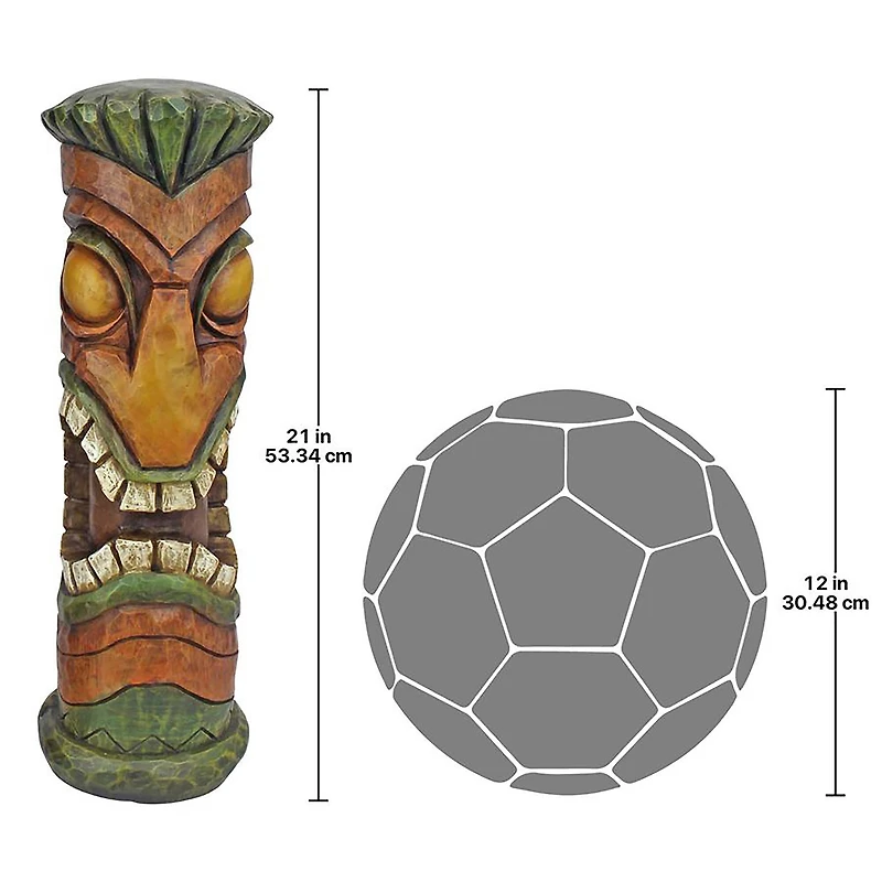 Design Toscano® 21" Moai Haku Hana Aloha Hawaii Tiki Sculpture