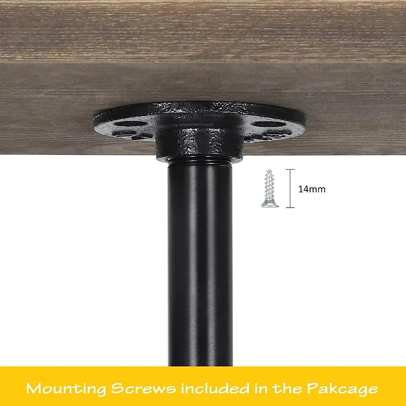 NEX™ Black Industrial Pipe Metal Table Legs, 4ct.