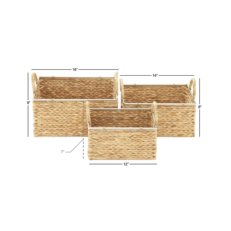 Sea Grass Contemporary Storage Basket Set