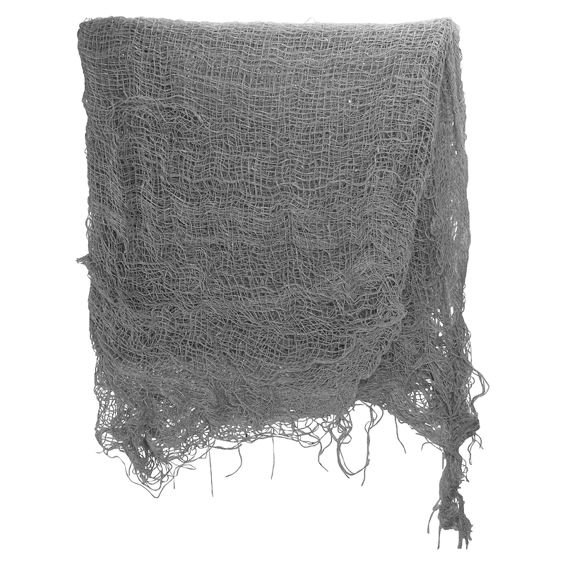 9.75ft. Gray Gauze and Bats Halloween Decoration Kit