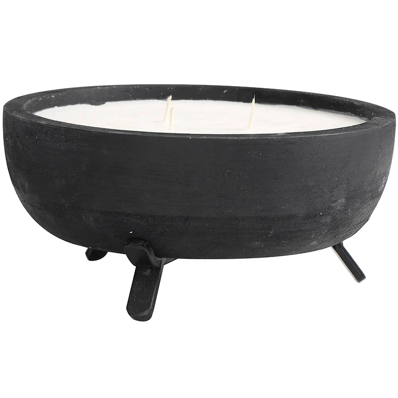 Sauvignon Blanc Scented 3-Wick Candle in Black Tripod Bowl