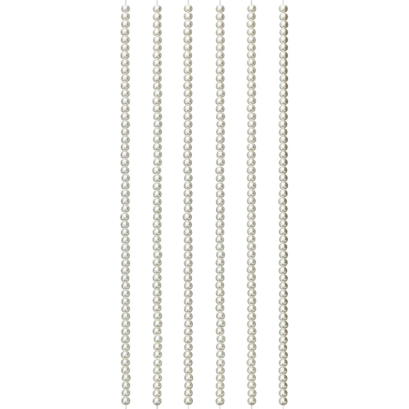 White Pearl Glass Beads, 4mm by Bead Landing™