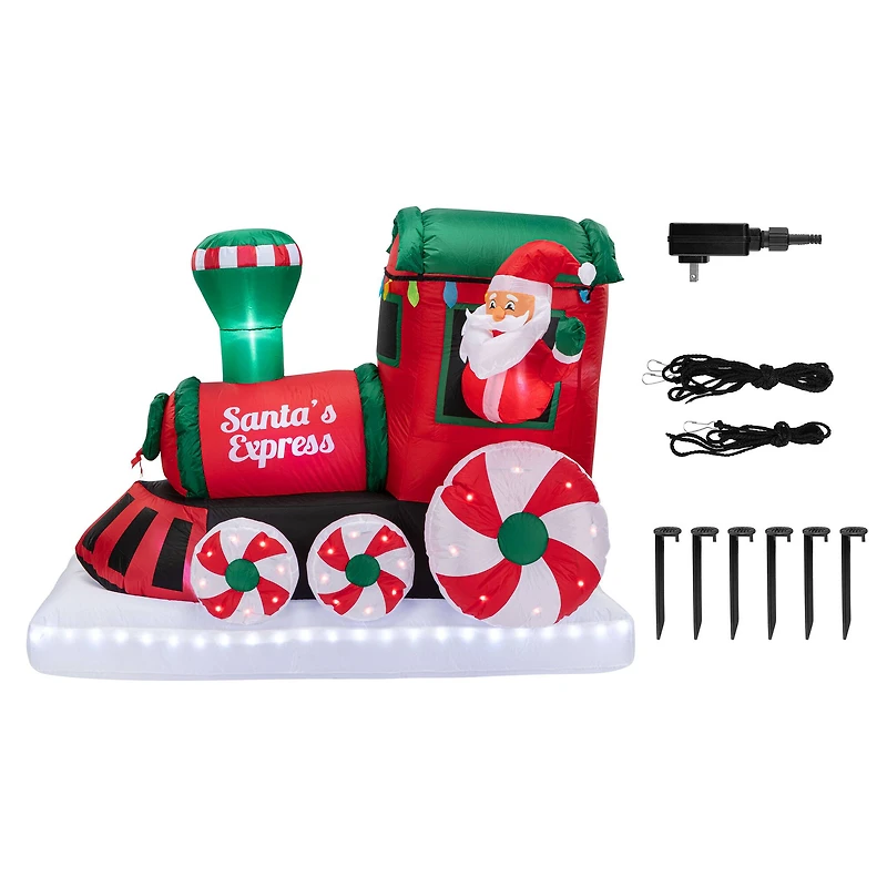 Mr. Christmas 6ft. Santa's Express Train Outdoor Lit Inflatable