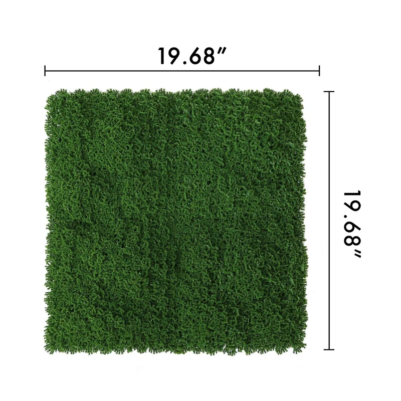 GreenSmart Dekor Green Velvet Faux Green Plant Wall, 4ct.