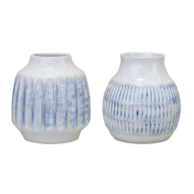 6" Ceramic Vase Set