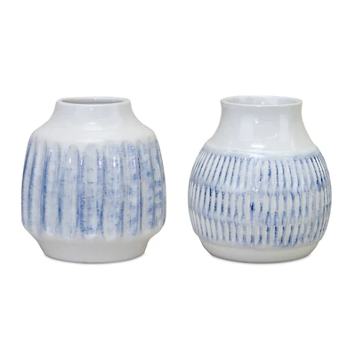 6" Ceramic Vase Set