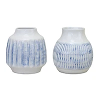 6" Ceramic Vase Set