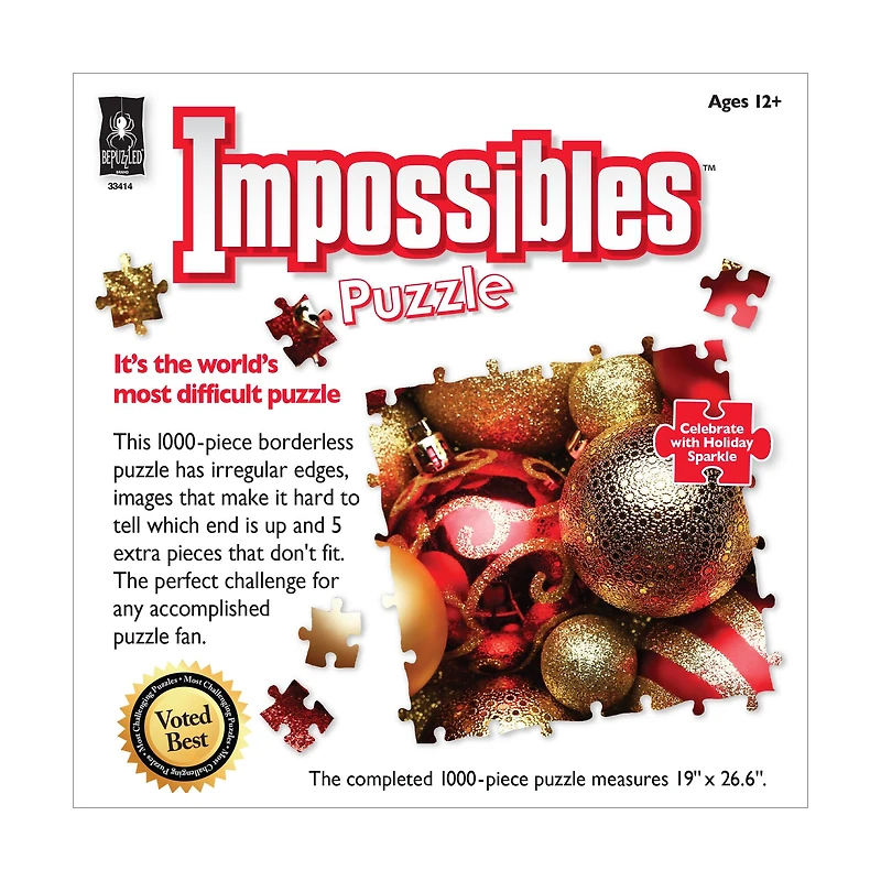 Impossibles Puzzle - Celebrate with Holiday Sparkle: 1000 Pcs