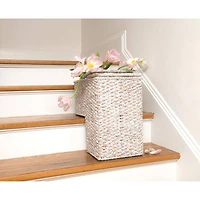 Hello Honey® 16" Woven & Whitewashed Rope Stair Basket with Handles