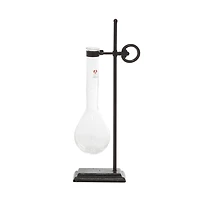 17" Clear Metal Contemporary Vase