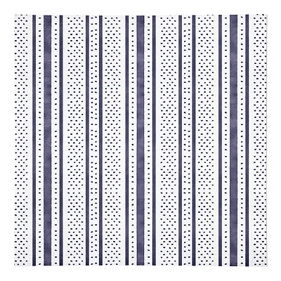 Stripes and Polka Dots 10" x 10" Poly Twill Napkin