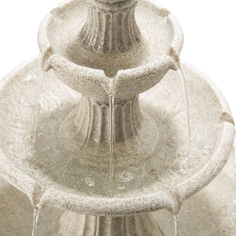 Glitzhome® 45" 3-Tier Ceramic Outdoor Fountain