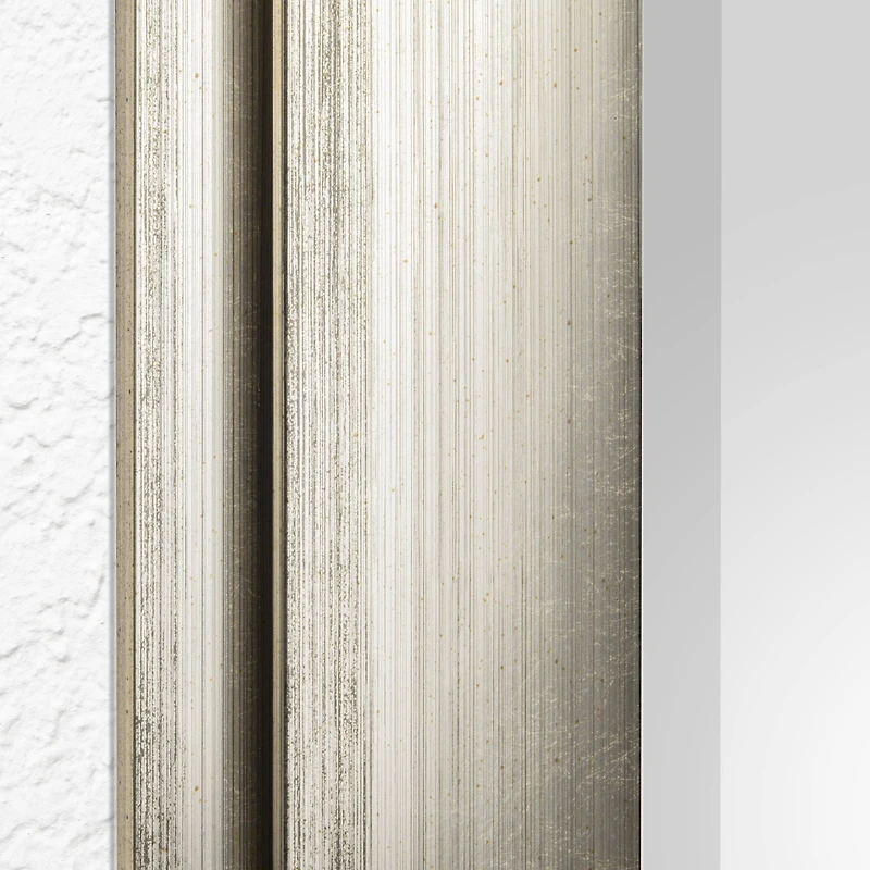 Head West Two-Step Distressed Silver Beveled Glass Accent Mirror