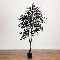 6ft. Artificial Halloween Black Maple Tree