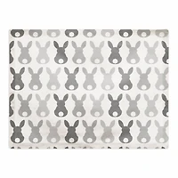 Bunny Butt Pattern Gray 18" x 14" Poly Twill Placemat