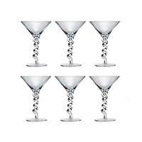Hello Honey® 6oz. Clear Twisted Stem Martini Glasses, 6ct.