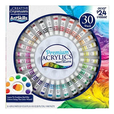 ArtSkills® Premium Acrylic Paint Set with Paint Palette