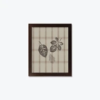 Autumn Fall Brown Plaid Walnut Framed Print