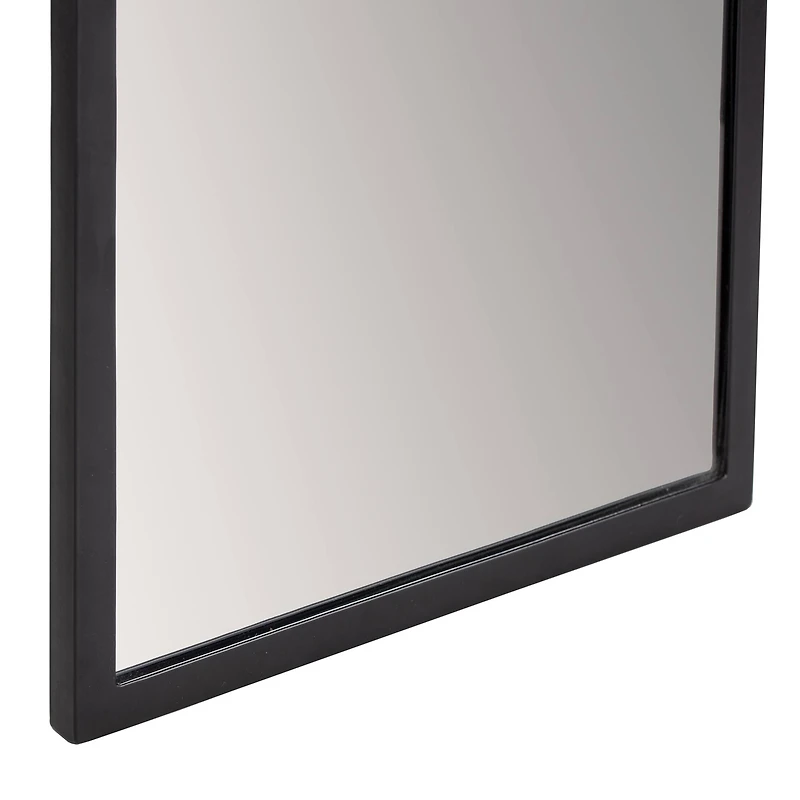 Habitat Mari 24" Black Rectangular Wall Mirror