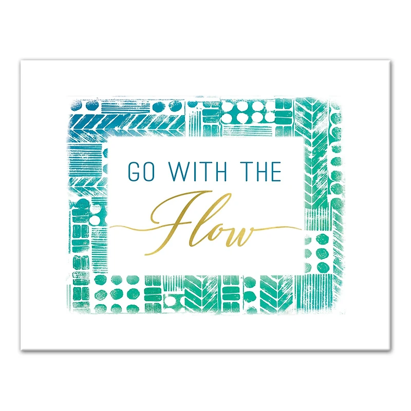 Go With The Flow 14" x 11" Canvas Wall Art