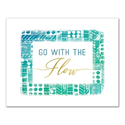 Go With The Flow 14" x 11" Canvas Wall Art