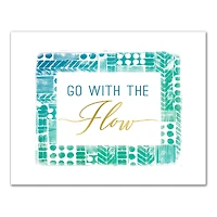 Go With The Flow 14" x 11" Canvas Wall Art