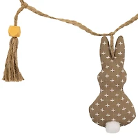 4ft. Beige & White Carrot & Plush Easter Bunny Garland