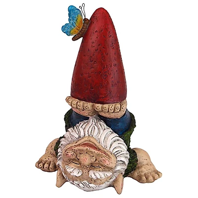 Design Toscano 10" Topsy-Turvy Theo Garden Gnome Statue