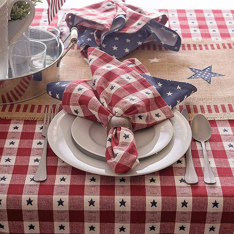 DII® 108" 4th of July Jute Table Runner