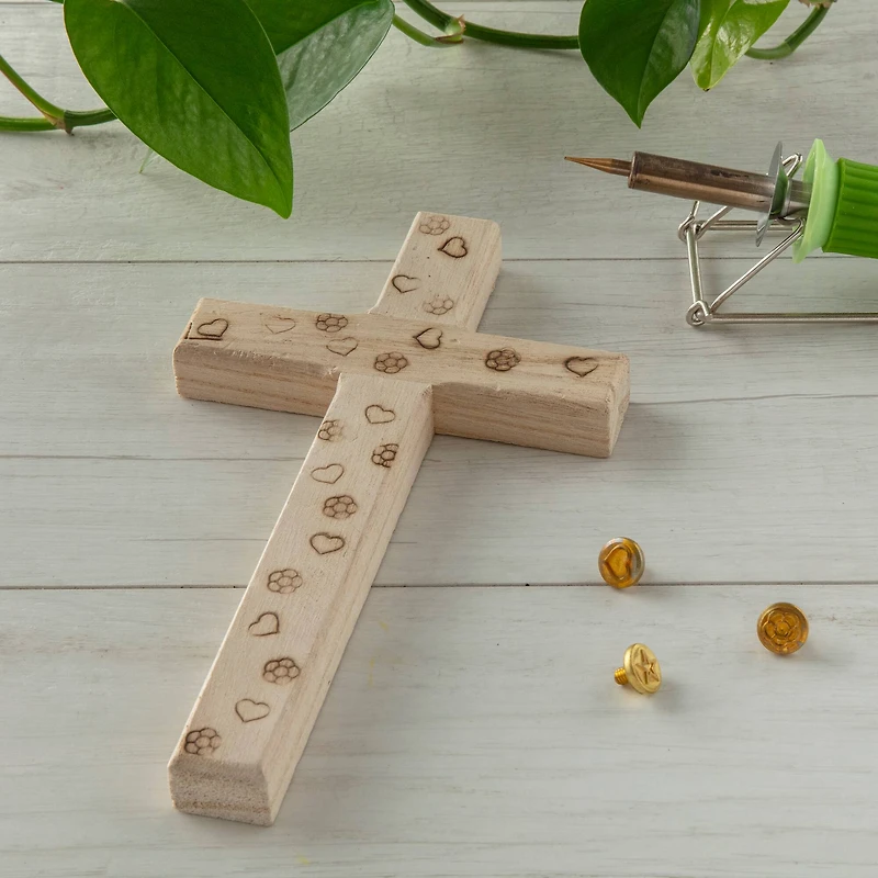 12 Pack: 8" Wood Cross by Make Market®