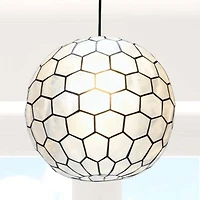 Hello Honey® Capiz Honeycomb Ceiling Light