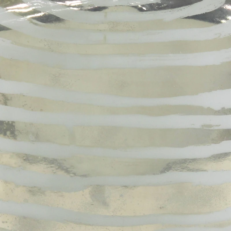 16" Gold & Silver Glass Decorative Bottle