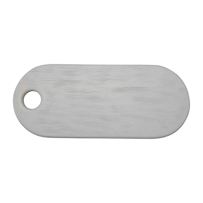 Hello Honey® 19" Textured White Acacia Wood Cheese/Serving Board