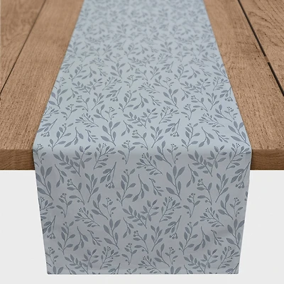 Delicate Floral Cotton Twill Runner