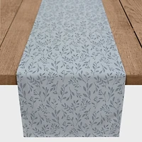 Delicate Floral Cotton Twill Runner