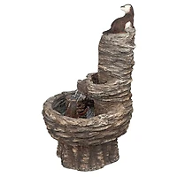Design Toscano Tres Amigos Playful Otter Cascading Garden Fountain