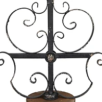 28" Black Iron French Country Crosses