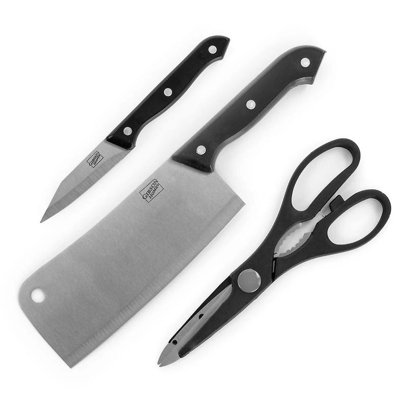 Gibson Home® Wildcraft 10-Piece Cutlery Set with Wooden Cutting Board