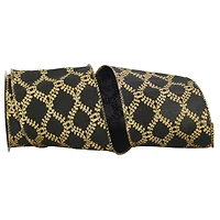 The Ribbon Roll 4" x 10yd. Wired Filigree Crest Dupione Ribbon