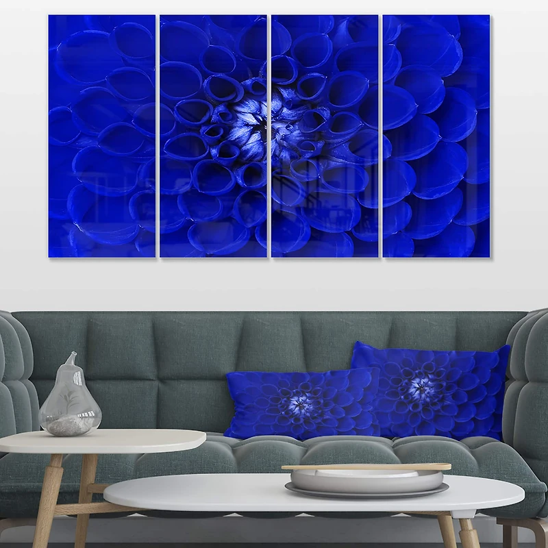 Designart - Abstract Blue Flower Design
