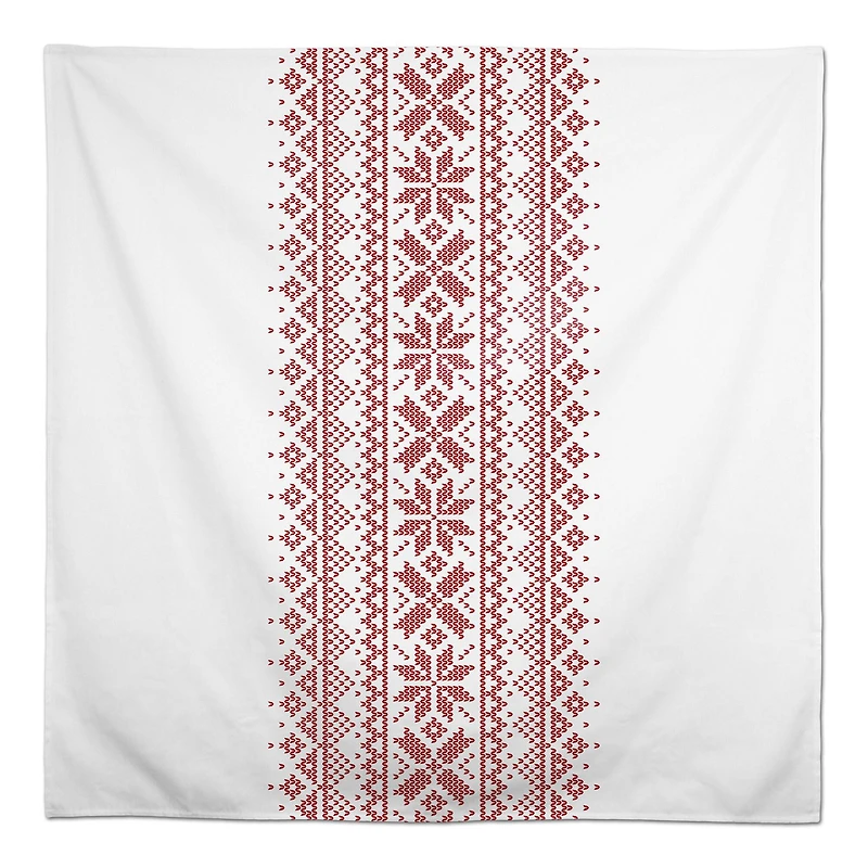 Knit Snowflakes 58x58 Tablecloth