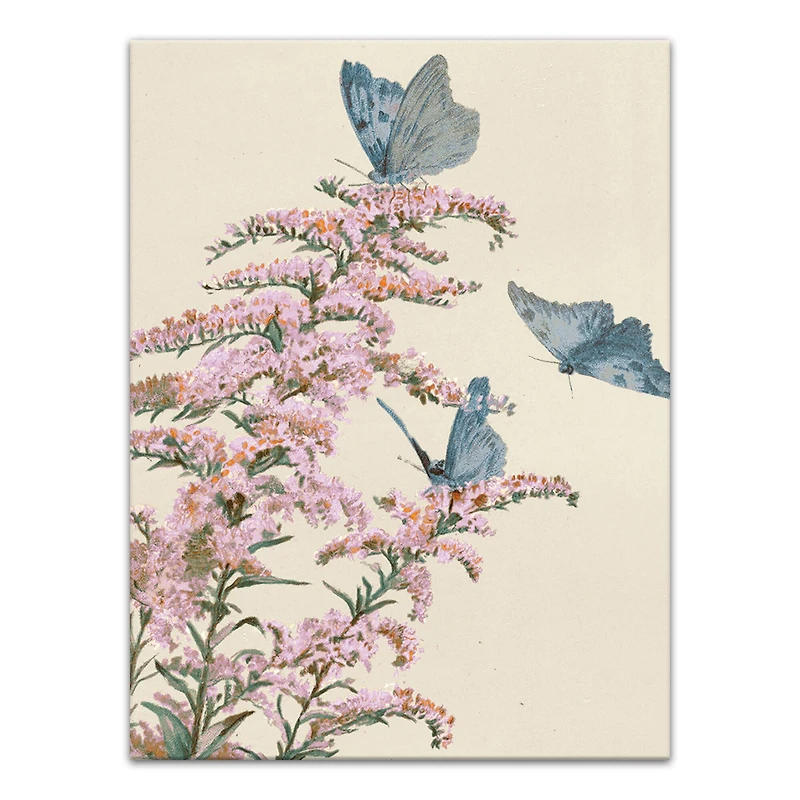 Butterflies And Lilac 12" x 16" Canvas Wall Art
