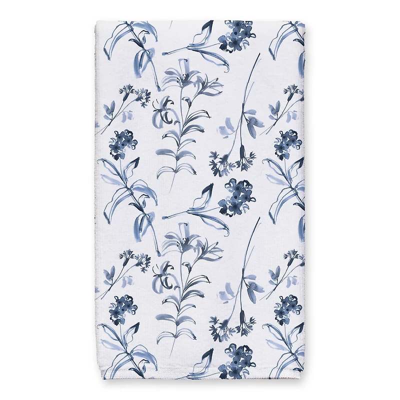 Hello Spring Blue Floral Tea Towel Set