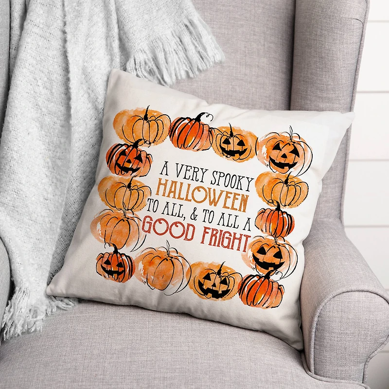 A Good Fright to All Throw Pillow