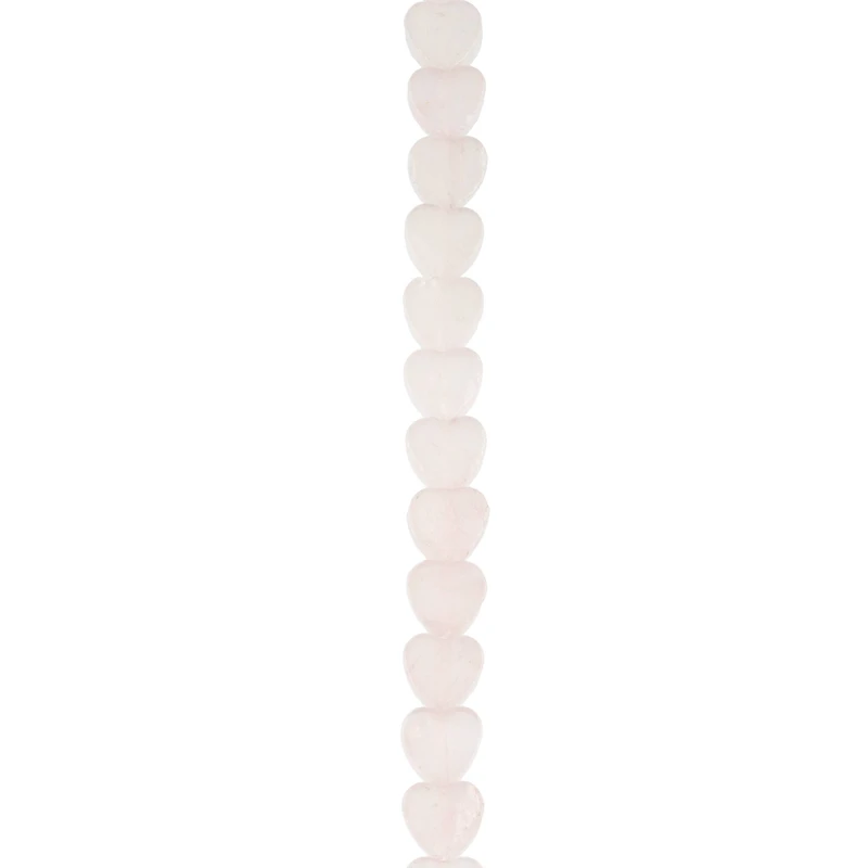 6 Pack: Pink Dyed Rose Quartz Heart Beads, 7.8mm by Bead Landing™